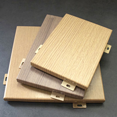 Beli Panel Dinding Aluminium Lapisan PVDF Disesuaikan Warna Kayu Untuk Dekorasi Interior / Eksterior online manufacture