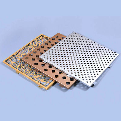 Panel dinding tirai aluminium tahan lama warna logam PVDF / Powder Coating