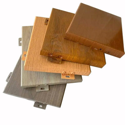 Panel dinding tirai aluminium 1.0mm-6.0mm Lembar kayu aluminium untuk dekorasi fasad