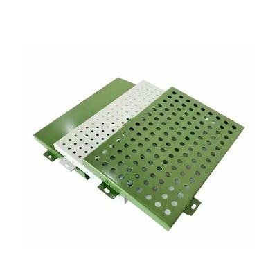 Panel dinding eksterior aluminium dekoratif Panel penutup dinding logam berlubang