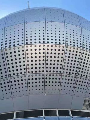 A1100 A3003 A5052 Panel Aluminium Disesuaikan Panel Aluminium Dekoratif Perforasi Panel