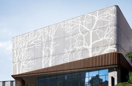 Pengepakan dinding logam modern untuk fasad eksterior Aluminium panel fasad dinding tirai aluminium