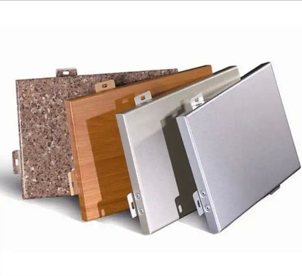 Aluminium Veneer Plank Plate Aluminium PVDF Coating Panel Untuk Wall Cladding Eksterior Panel Aluminium Gandum Kayu