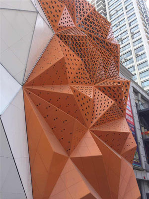 Panel dinding aluminium 3D khusus untuk dekorasi eksterior bangunan modern