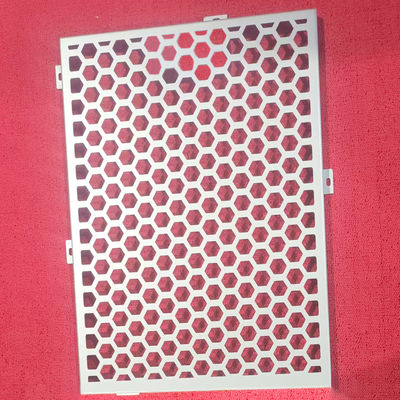 Hexagonal Hollow Patterns Perforated Aluminium Wall Cladding Panel Dan Bahan Dekorasi Bangunan