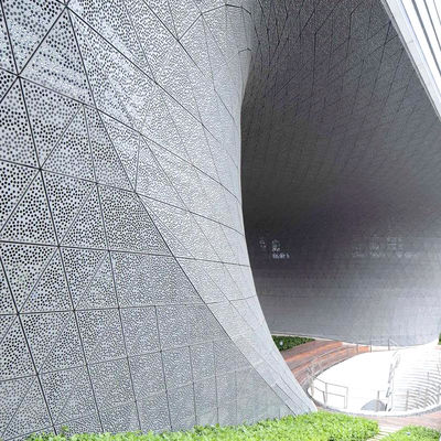Panel pelapis logam aluminium berlubang untuk dekorasi fasad atau layar bangunan