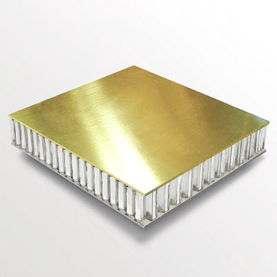 Panel Komposit Honeycomb Aluminium Warna Tembaga Alam atau Kuningan untuk Dekorasi Bangunan Mewah