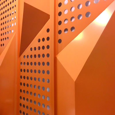 Aluminium Curtain Wall Cladding 3D Perforated Metal Panel